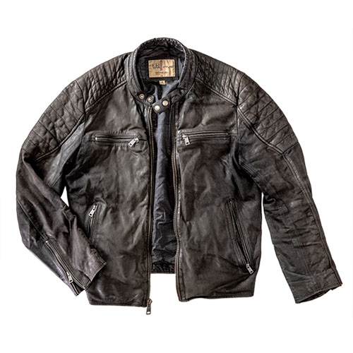 a leather jacket